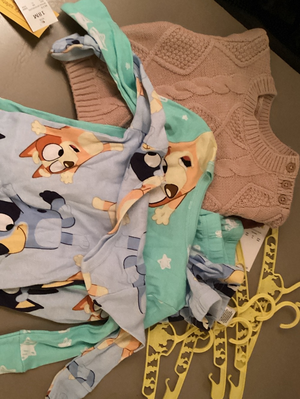 Carter's Blue and Mint Green Cartoon Bluey twoPiece Pajamas